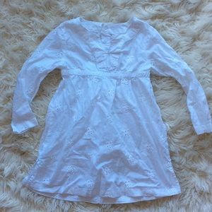 5/$25 white eyelet l/s swim beach coverup 4T